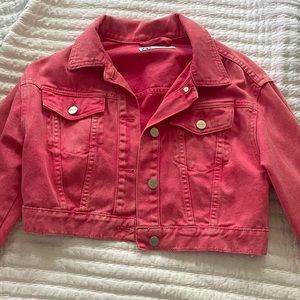 Zara Pink Denim Jacket